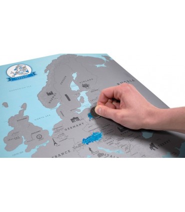 СКРЕЧ КАРТА НА ЕВРОПА ЗА ИЗТРИВАНЕ