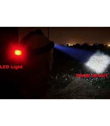 Челник за глава LED Headlamp Zoom фокус с акумулаторни батерии