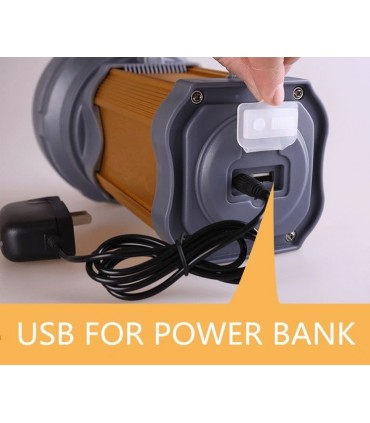 Мощен ЛЕД фенер AT-398 PRO 20W с USB