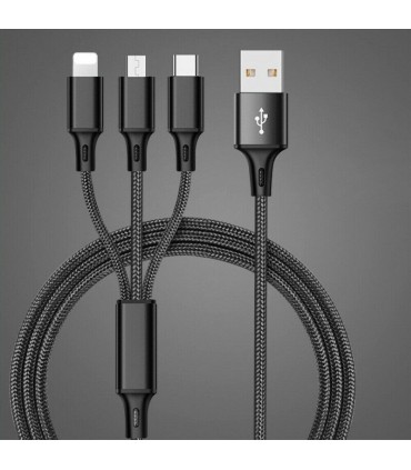 Комбиниран USB кабел за зарядно 3 в 1