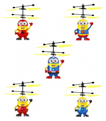 Летящ миньон играчка Despicable, тип детски дрон със сензор за препятствия и презареждаема батерия