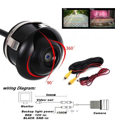 Камера за задно и предно виждане, въртяща се на 360 градуса