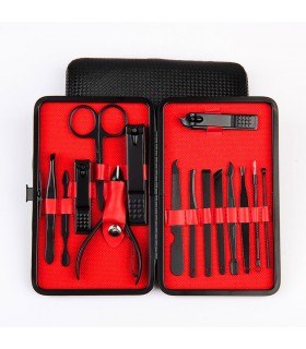 Комплект за маникюр от 15 части в стилен органайзер