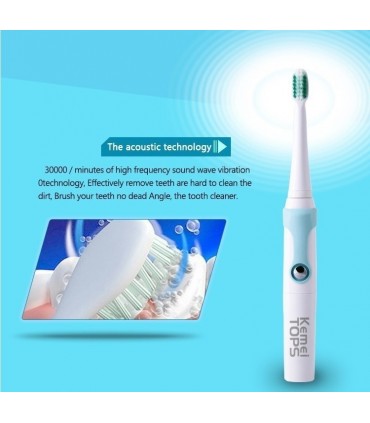 Комплект Електрическа Четка за Зъби с 3 Глави Kemei Tops