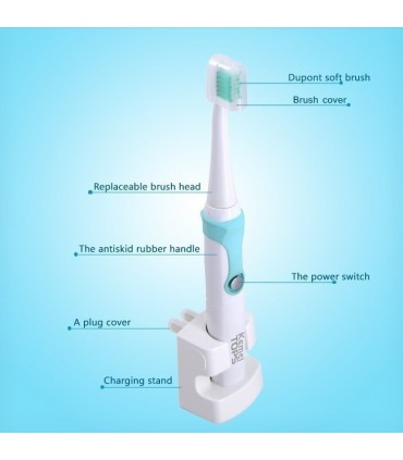 Комплект Електрическа Четка за Зъби с 3 Глави Kemei Tops