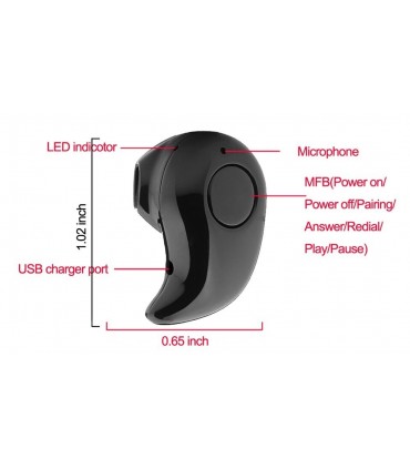Мини Безжична bluetooth слушалка S530