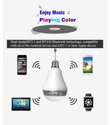 MiPow LED Light and Bluetooth Speaker - безжичен спийкър и осветителна крушка за мобилни устройства