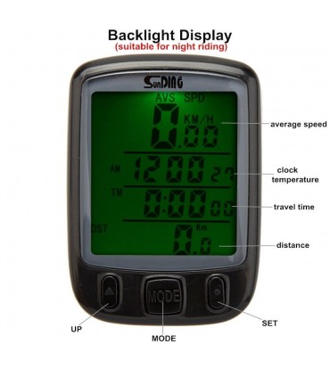 Компютър за колело SUNDING SD-563A, Скоростомер, Водоустойчив