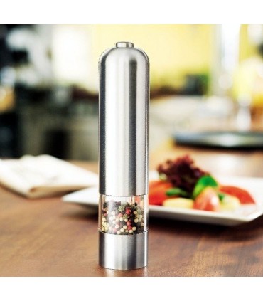 Електрическа мелничка от неръждаема стомана за сол и пипер