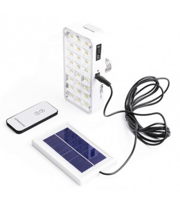 Соларна LED лампа YJ-9817 с дистанционно управление и изнесен соларен панел с авариен режим