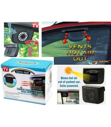Соларен Вентилатор за кола 12V, Охлажда и пречиства въздуха в колата