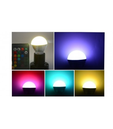 LED Крушка - 5W или 7W E27 A60 RGB С Дистанционно