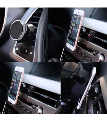Магнитна стойка за телефон със захващане към вентилационната решетка на кола