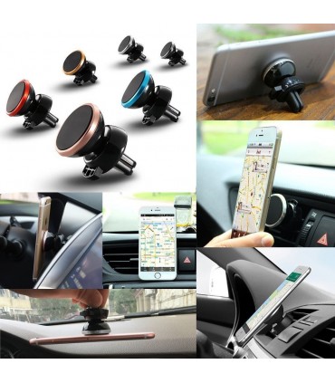 Магнитна стойка за телефон със захващане към вентилационната решетка на кола