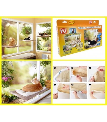 Котешка кушетка Sunny, За прозорец