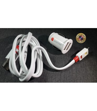 2в1 адаптер за запалка с 2бр USB + кабел "Griffin"