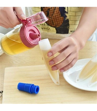 Кулинарна силиконова четка с пълнител за марината