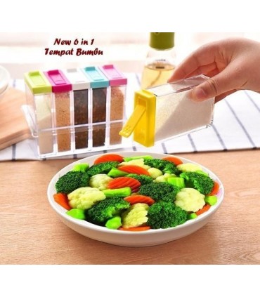 Сет от контейнери за съхранение на подправки 6 бр.