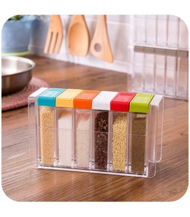 Сет от контейнери за съхранение на подправки 6 бр.