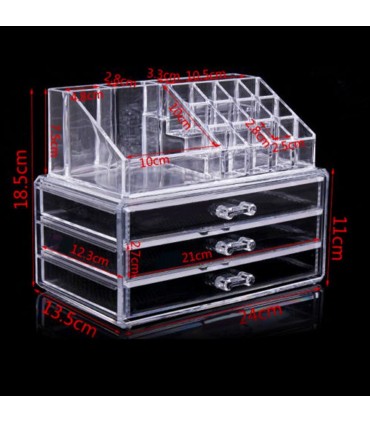 Луксозен органайзер за козметика и бижута и козметика