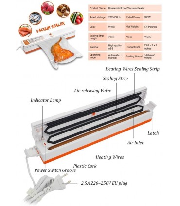 Уред за вакуумиране за свежа храна