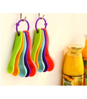 Домакински мерителни цветни лъжички 5 бр.