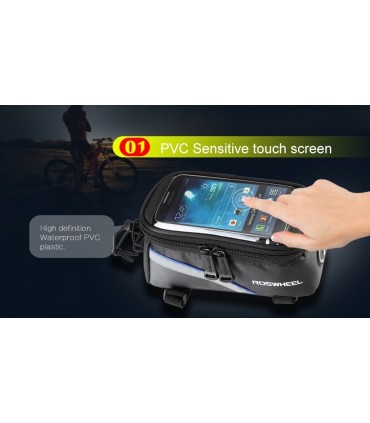 Чантичка за рамката на колело с джоб за телефон