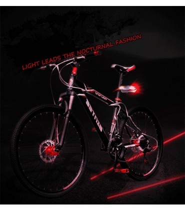 Ярък лед/Лазерен стоп за колело с няколко режима на работа