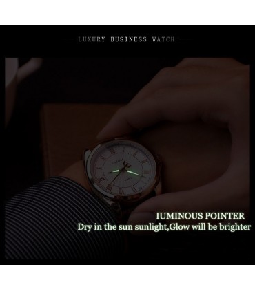 Мъжки елегантен часовник с кожена каишка - модел 336