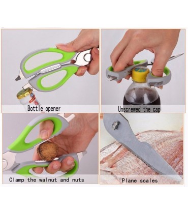 Мултифункционална домакинска ножица 7 в 1 и магнитна стойка