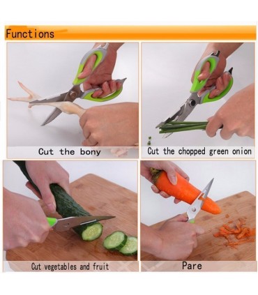 Мултифункционална домакинска ножица 7 в 1 и магнитна стойка