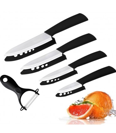 Комплект от 4 керамични ножа и керамична белачка