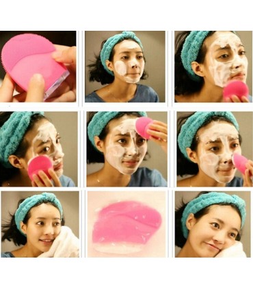 Силиконова ръкавица за почистване на лицето, вибрираща