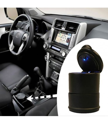 ПЕПЕЛНИК ЗА КОЛА С ЛЕД ЛАМПА