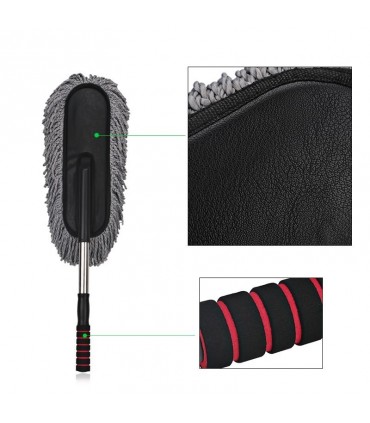 Микрофибърна четка за почистване на автомобил с телескопична дръжка