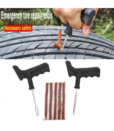 комплект от инструменти, който ви позволява бързо и лесно да ремонтирате дупка на гума, без да отстранявате гумата от джантата