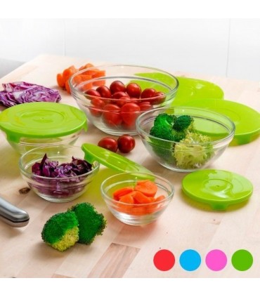 Комплект купи 5 бр, Стъклени с Капак против протичане