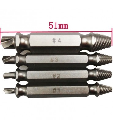 Екстрактори за скъсани болтове, Комплект 4 бр.