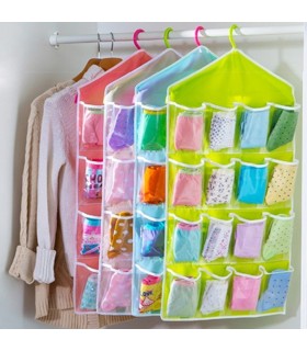 ВИСЯЩ ОРГАНАЙЗЕР ЗА ЧОРАПИ И БЕЛЬО 16 ДЖОБА