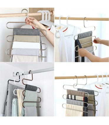 S образна закачалка за панталони и поли, органайзер