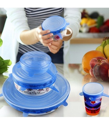 Комплект от 6 бр. силиконови капаци за съхранение