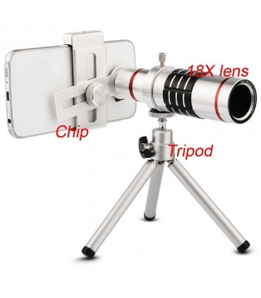 Мобилен телеобектив комплект със статив за Мобилен телефон18X zoom
