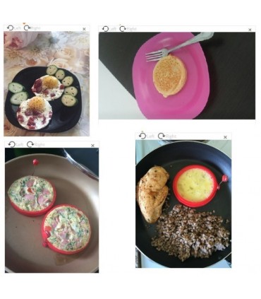 кръгла силиконова форма за пържени яйца ринг за омлети и мини палачинки