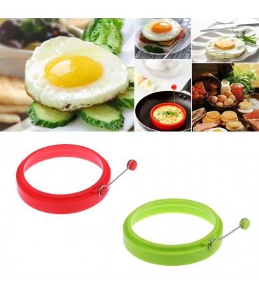 кръгла силиконова форма за пържени яйца ринг за омлети и мини палачинки