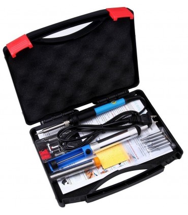 Комплект ел. поялник с аксесоари в куфар за съхранение