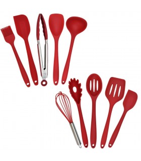 Комплект прибори за готвене и сервиране от силикон, 10 бр.