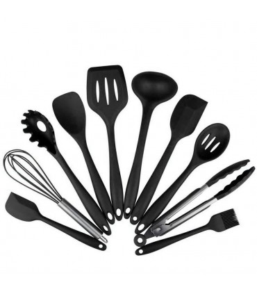 Комплект прибори за готвене и сервиране от силикон, 10 бр.