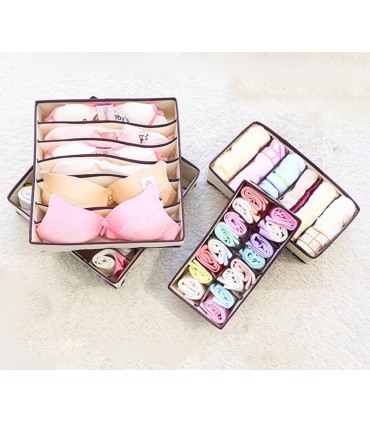 Комплект от 4бр. сгъваеми органайзери за чекмеджета за бельо, чорапи, сутиени и др.