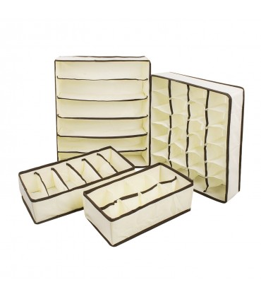 Комплект от 4бр. сгъваеми органайзери за чекмеджета за бельо, чорапи, сутиени и др.