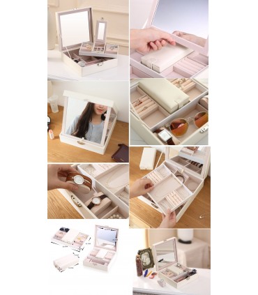 Надграждаща се луксозна кутия за бижута- код 1755